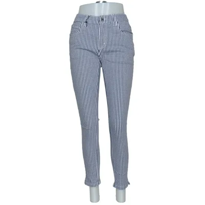 Pants (Blue, White) from Ankle Cotton, Elastane, Polyester