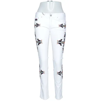 Jeans (White, Multicolored) from Vincent Cotton