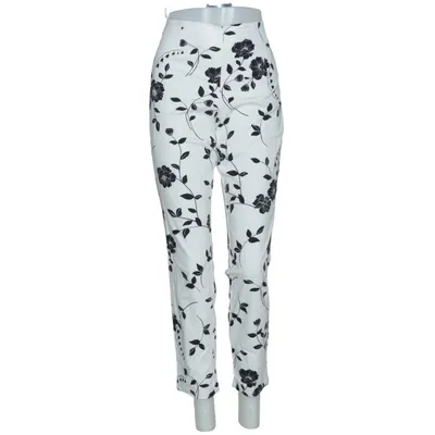 Pants (White, Black) from Alba Moda Cotton, Elastane