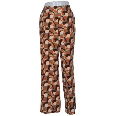 Pantalon patte d'éléphant (Marron, Multicolore) de Maliparmi Élasthane, Polyester