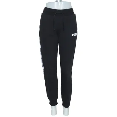 Sweatpants (Black, White) from Puma Cotton, Elastane, Polyester