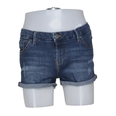Short en jean (Bleu) de Sublevel Coton, Élasthane