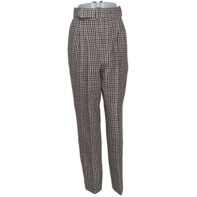 Broek (Bruin, Lila, Meerkleurig) van Emilia Wickstead Acryl, Polyester, Wol