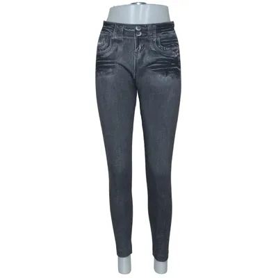 Treggings (Gray) from JeanEez Elastane, Polyester
