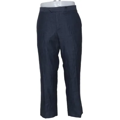 Kostuumbroek (Blauw) van Tailor Store Linnen, Zijde, Wol