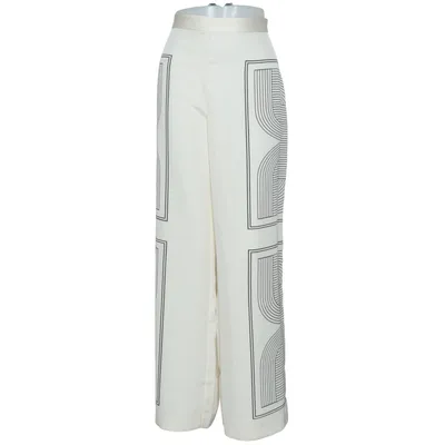 Pantalon patte d'éléphant (Blanc, Multicolore) de H&M Polyester