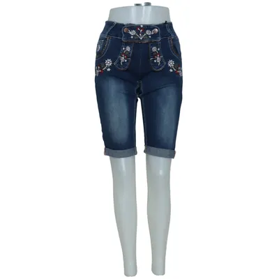 Denim shorts (Blauw, Meerkleurig) van Hailys Katoen, Elastaan, Polyester