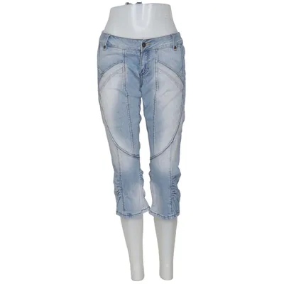 Driekwart broek (Blauw) van Ecköred Katoen, Elastaan