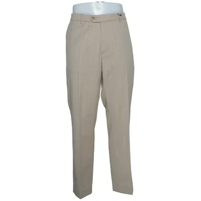 Pantalon de costume (Beige) de Stretch Comfort Élasthane, Polyester, Laine