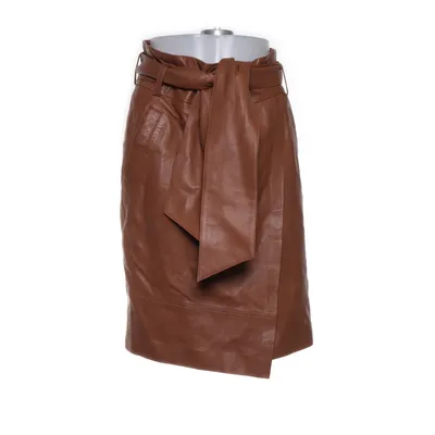 Leather skirt (Brown) from Fine Copenhagen Leather, Polyester