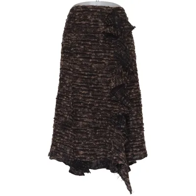 Jupe (Marron, Noir) de Mariella Burani Laine d'alpaga, Polyamide, Polyester, Viscose