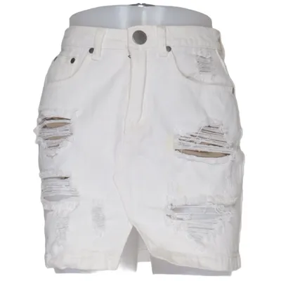Jupe en jean (Blanc) de Signature8 Coton
