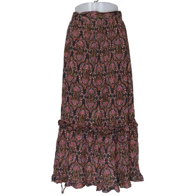 Maxi rok (Zwart, Meerkleurig) van Zara Metallvezel, Viscose