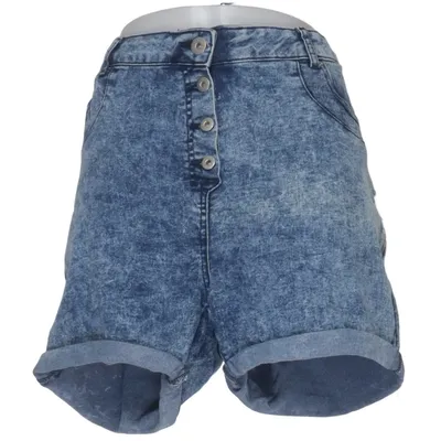 Denim shorts (Blauw) van Janina Denim Katoen, Elastaan, Polyester