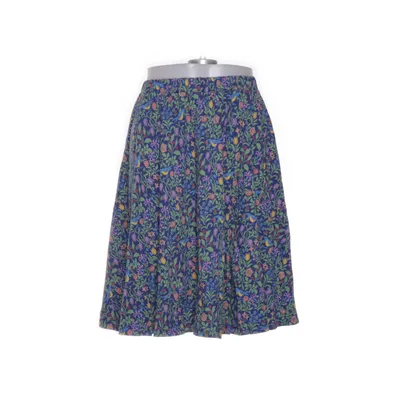 Kjol (Blå, Flerfärgad) från People Tree Elastan, Ekologisk bomull