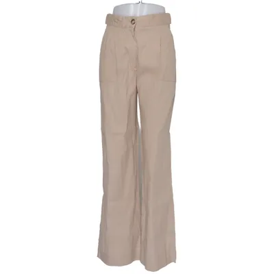 Palazzo broek (Beige) van Iris & Ink Elastaan, Linnen, Organisch katoen, Viscose