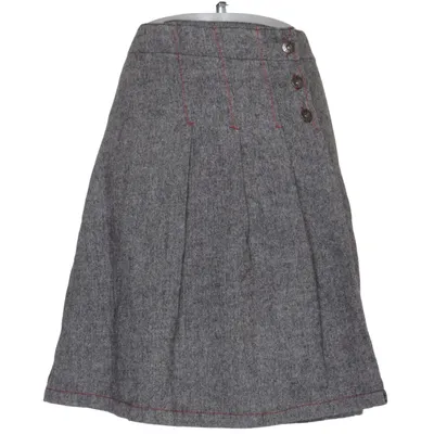 Jupe (Gris) de Carry Polyester, Viscose, Laine