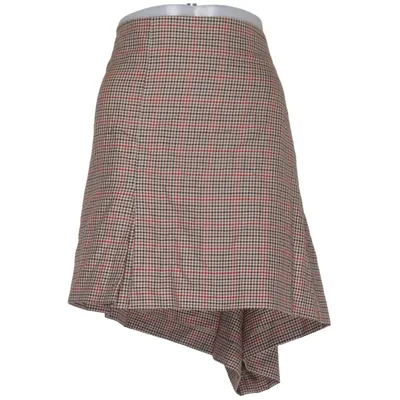 Nederdel (Brun, Rød) fra Mango Polyester, Viscose