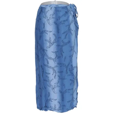 Slå om-nederdel (Blå) fra Lalique Viscose