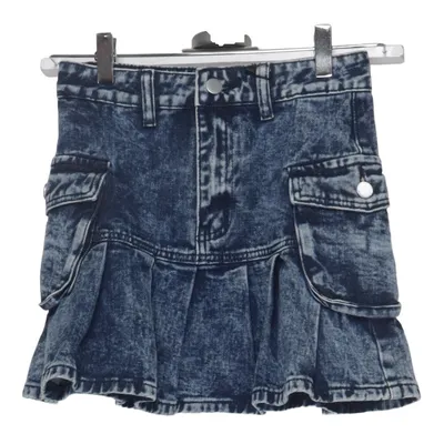 Denim skirt (Blue) from Shein Cotton, Polyester