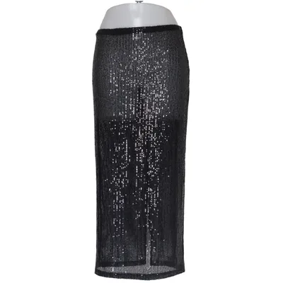 Långkjol (Svart, Silverfärgad)