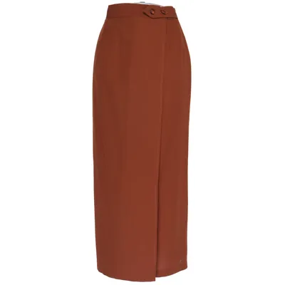 Wikkelrok (Bruin) van Randigarutan Polyester, Viscose