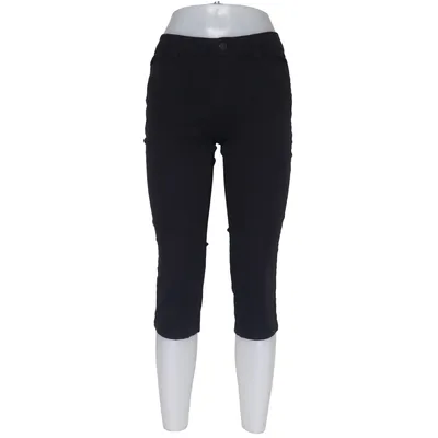 Driekwart broek (Zwart) van Uniqlo Katoen, Elastaan