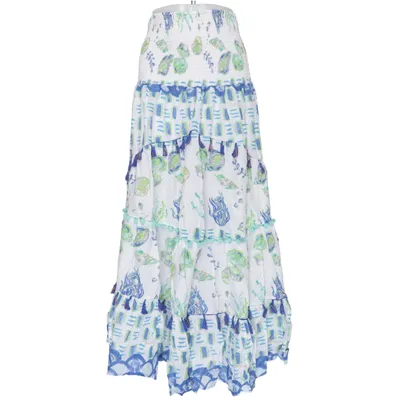 Maxi skirt (White, Blue, Green, Multicolored) from Antica Sartoria Cotton