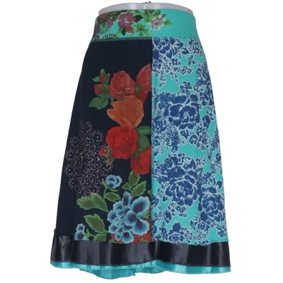 Skirt (Blue, Green, Multicolored) from Desigual Polyester