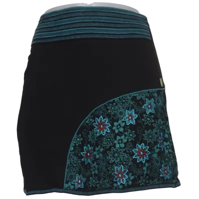 Jupe (Noir, Turquoise, Multicolore) de Vishes Coton