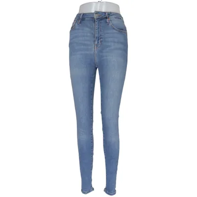 Jeans (Blå) från Never Denim by Bik Bok Bomull, Elastan, Polyester