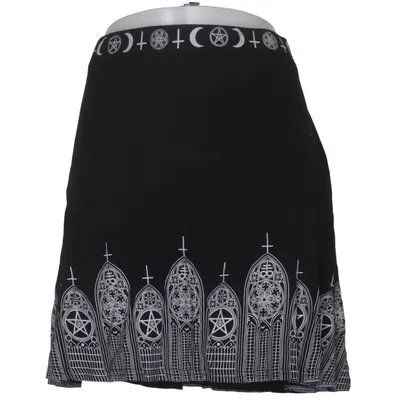 Kjol (Svart, Vit) från Gothicana by EMP Elastan, Viskos