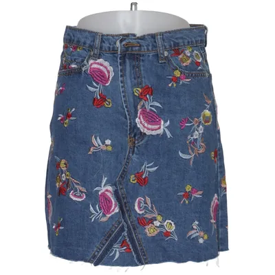 Denim skirt (Blue, Multicolored) from Zafsi Blings Cotton, Polyester, Viscose