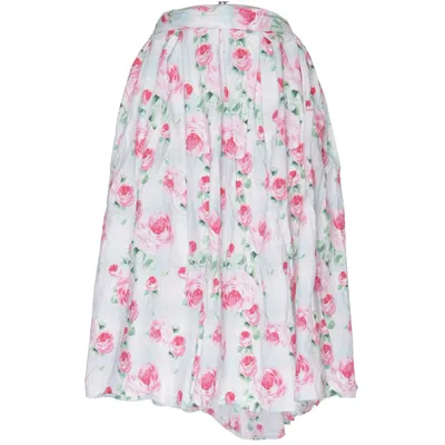 Kjol (Rosa, Vit, Grön) från Hell Bunny Bomull, Elastan