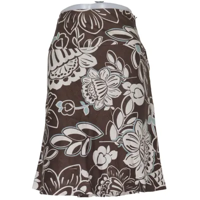 Kjol (Brun, Vit, Blå) från H&M Linne, Polyester