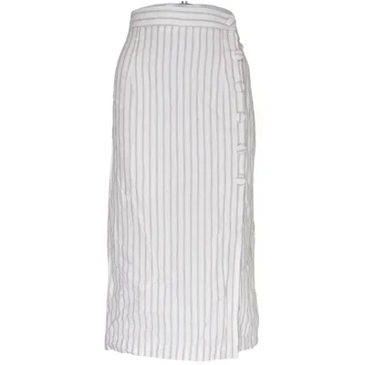 Jupe longue (Blanc, Beige) de Forever 21 Contemporary Coton, Lin