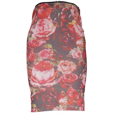 Jupe (Rouge, Multicolore) de Silvian Heach Coton, Élasthane