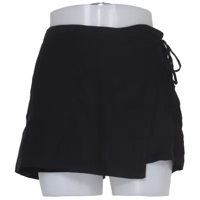 Jupe-short (Noir) de H&M Coton, Lin, Viscose