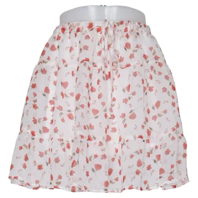 Skirt (White, Red) from Love Lolita Polyester, Viscose