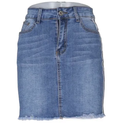 Denim skirt (Blue) from Holly's Cotton, Elastane, Polyester