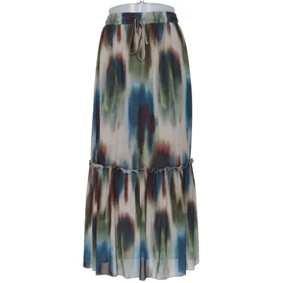 Maxi skirt (Blue, Green, Beige, Multicolored) from Janina Elastane, Polyester