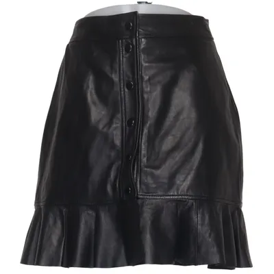 Leather skirt (Black) from Ganni Leather, Polyester
