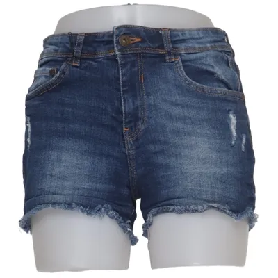 Short en jean (Bleu) de Bershka Denim Collection Coton, Élasthane