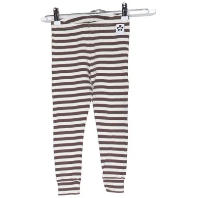 Leggings (Brun, Hvid) fra Mini Rodini Elastan, Økologisk bomuld