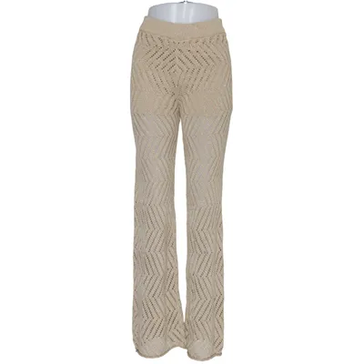 Palazzo pants (Beige) from My Jewellery Cotton, Metallic fiber
