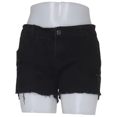 Denim shorts (Black) from Black Premium Cotton, Polyester