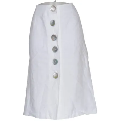Jupe (Blanc) de Anne Michelle Acétate, Lin