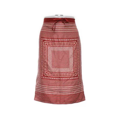 Rok (Rood, Wit, Meerkleurig) van Massimo Dutti Acetaat, Zijde