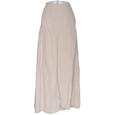 Långkjol (Beige) från Sarah Pacini Bomull, Skinn, Linne, Metallfiber, Viskos