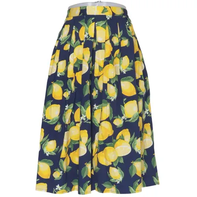 Skirt (Blue, Yellow, Green) from Banned Retro Cotton, Elastane